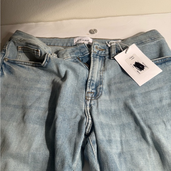 New button off Light Blue Denim Jeans Frame 32 slim fit mid rise - Picture 2 of 8